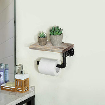Industrial Toilet Paper Holder With Shelf