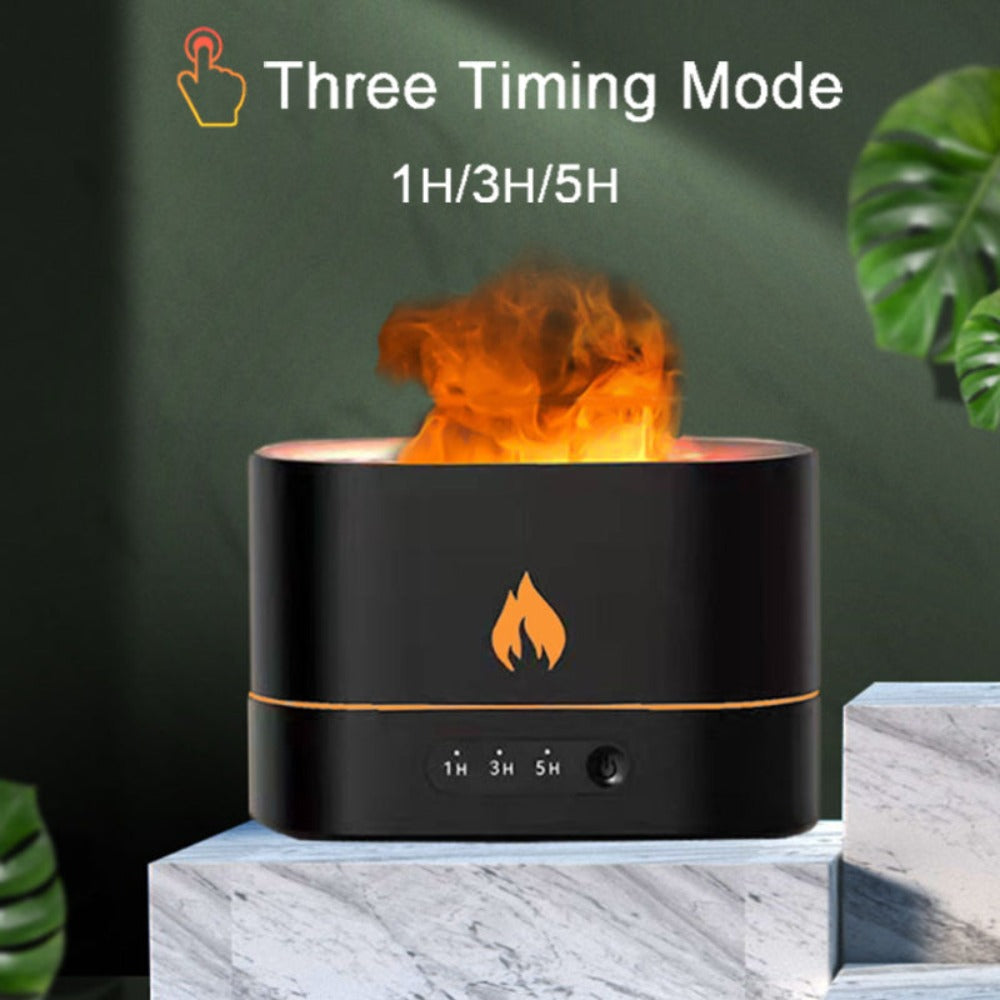 Essential Oil Diffuser With Flaming Effect And Timer - Gizgizmo