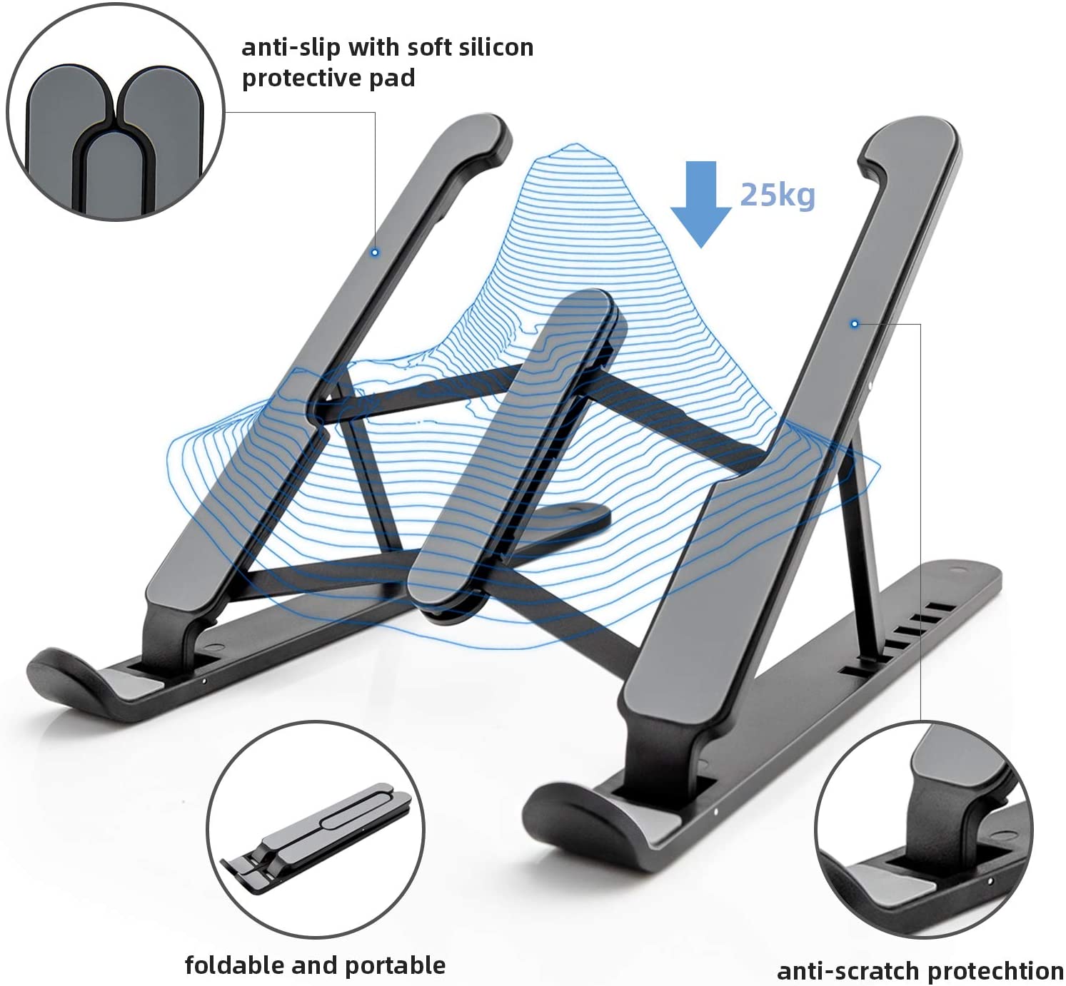 Foldable Laptop Stand - Gizgizmo