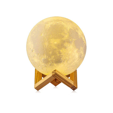 LED Night Light 3D Print Moon Lamp Rechargeable Color Change 3D Light - Gizgizmo