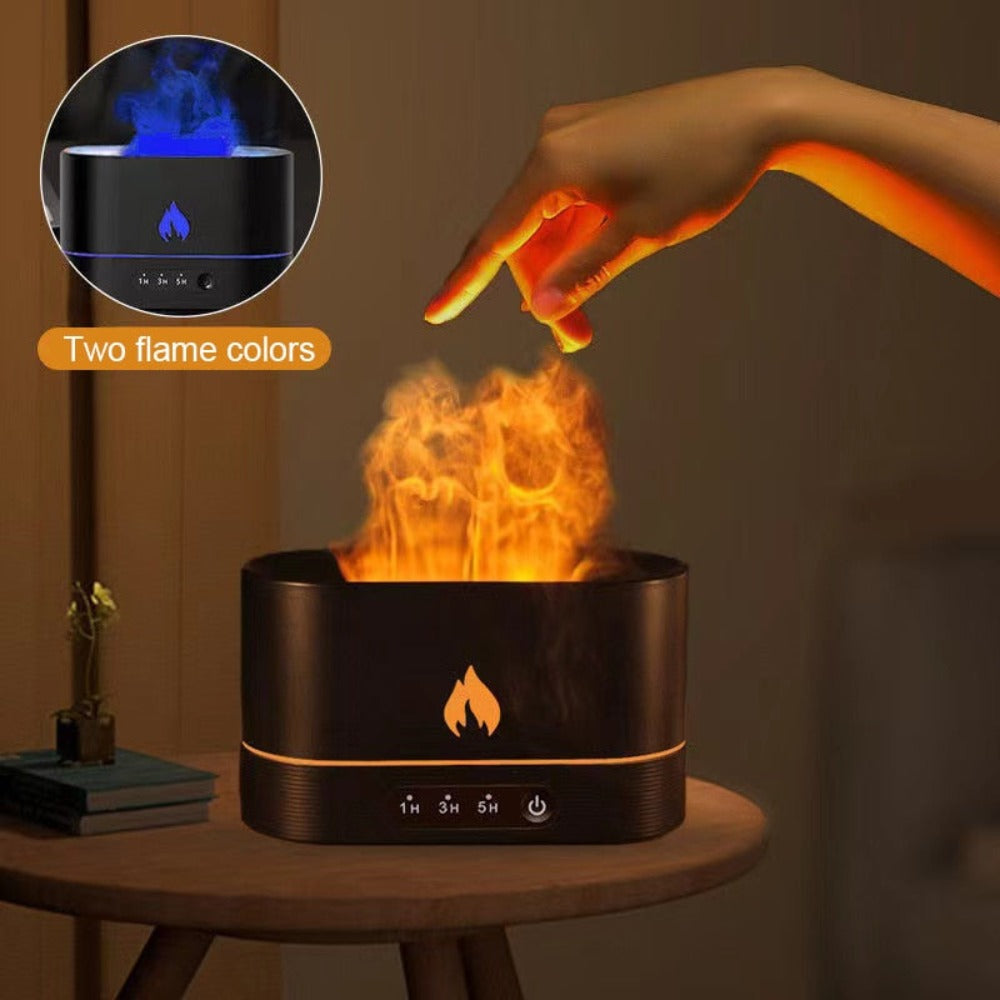 Essential Oil Diffuser With Flaming Effect And Timer - Gizgizmo